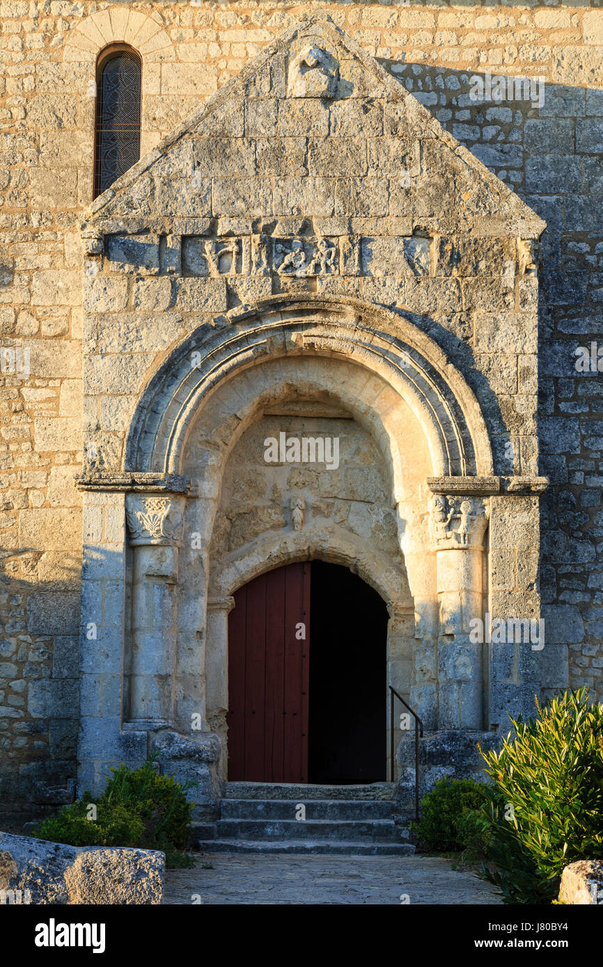 France, Gironde, Montagne, hamlet de Saint Georges de Montagne, Church Stock Photo