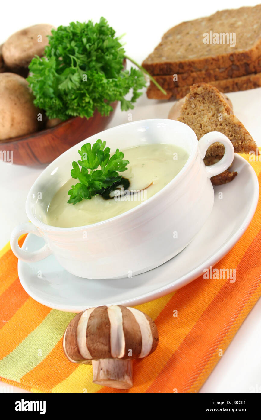 mushroom cream soup Stock Photo - Alamy