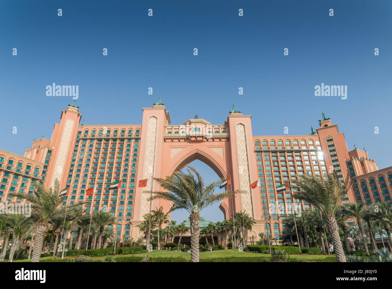 Palm Atlantis Hotel in Palm Jumeirah, Dubai, United Arab Emirates Stock Photo