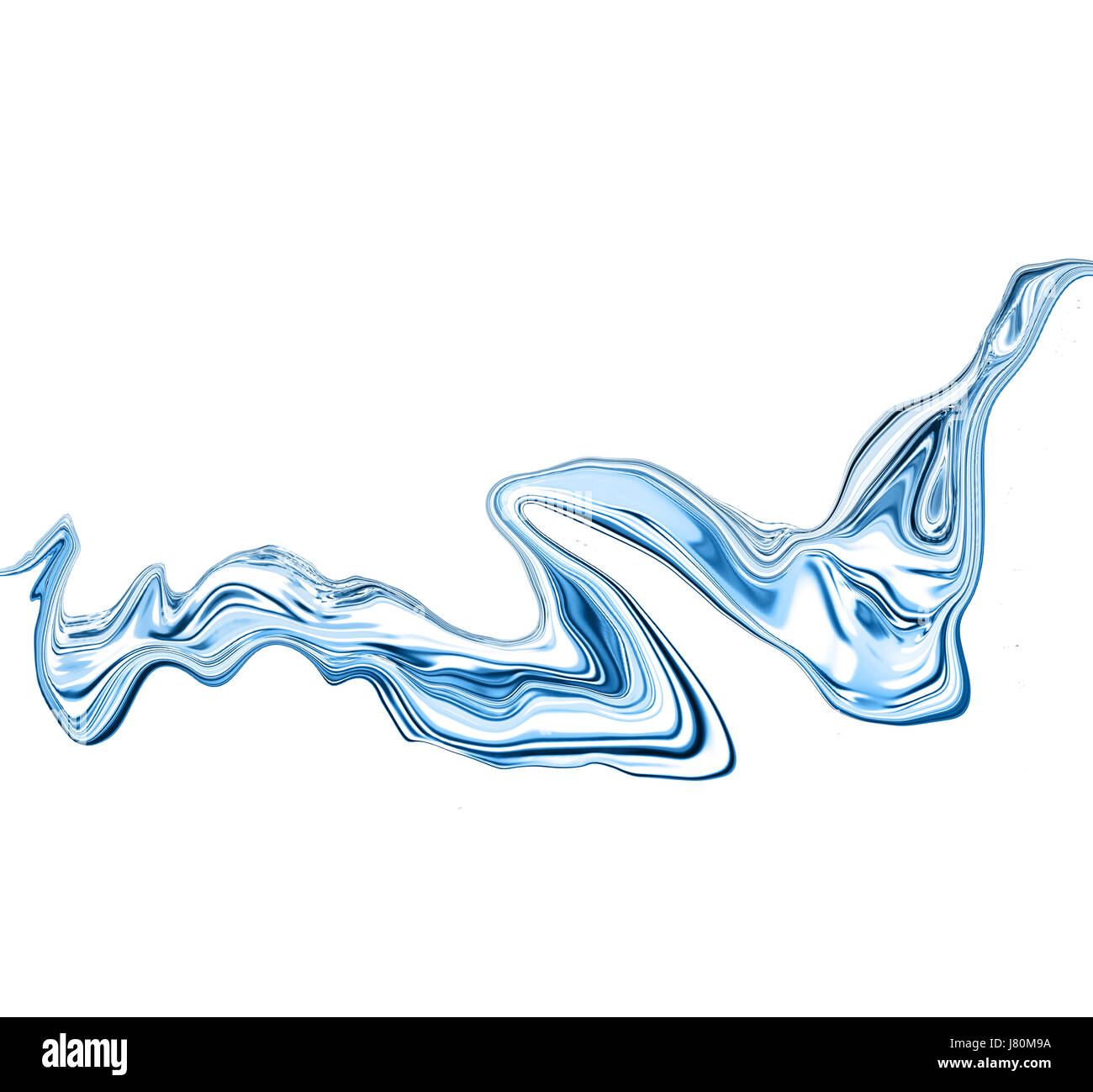 blue liquid wave clean fluid water blue motion postponement moving movement Stock Photo