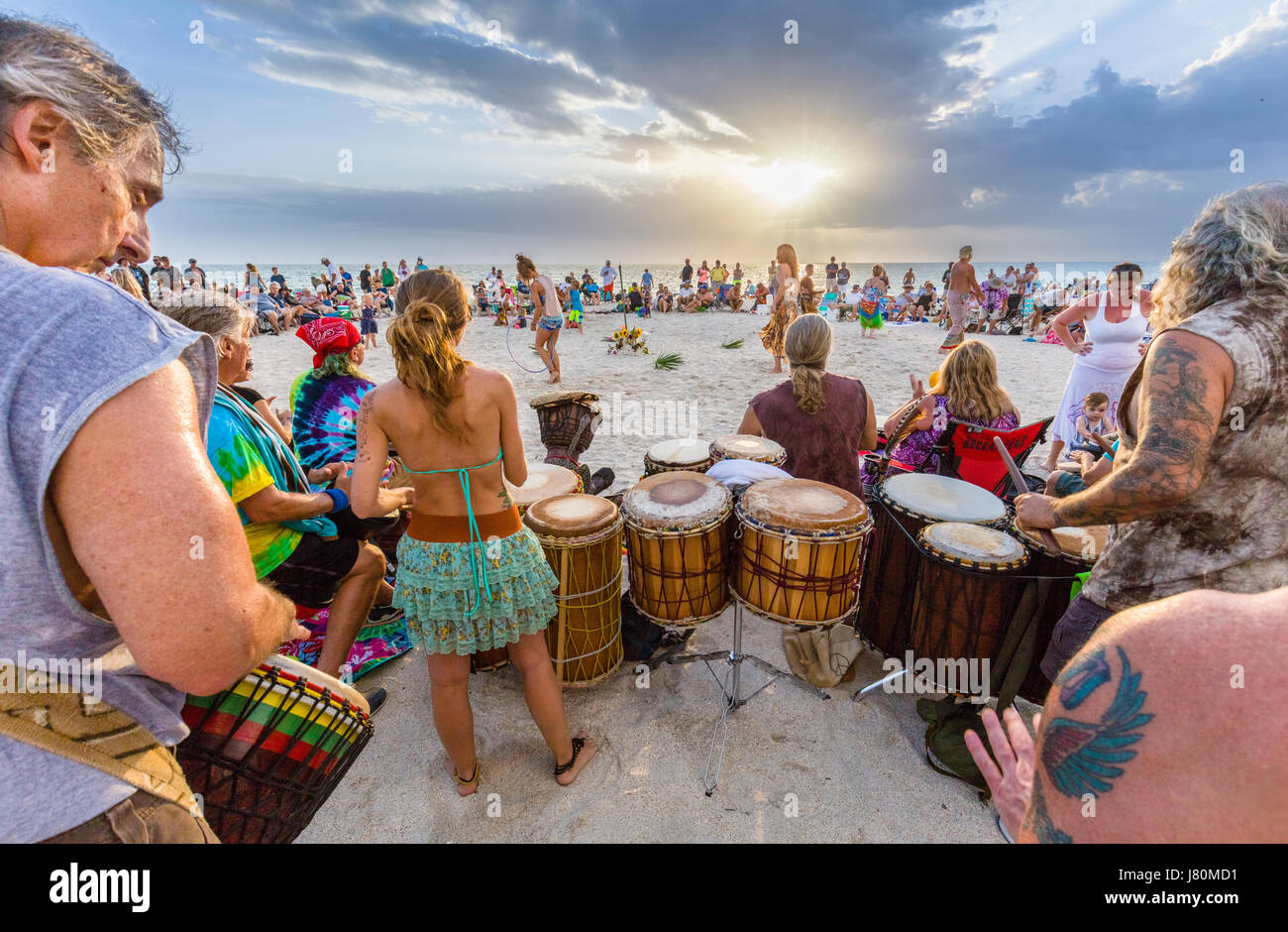 Nokomis Beach Drum Circle Casey Key on the Gulf of Mexico in Nokomis