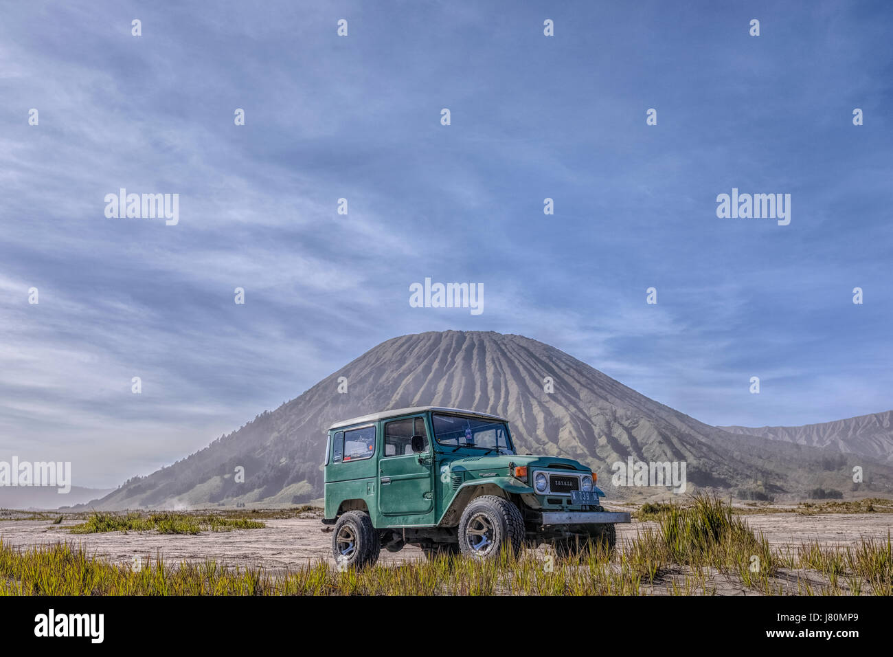 jeep tour in Bromo Tengger Semeru National Park, Java, Indonesia, Asia Stock Photo