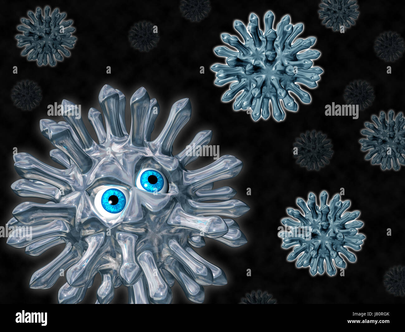 virus hygiene biology flu stylized epidemic microbiology health medicinally Stock Photo