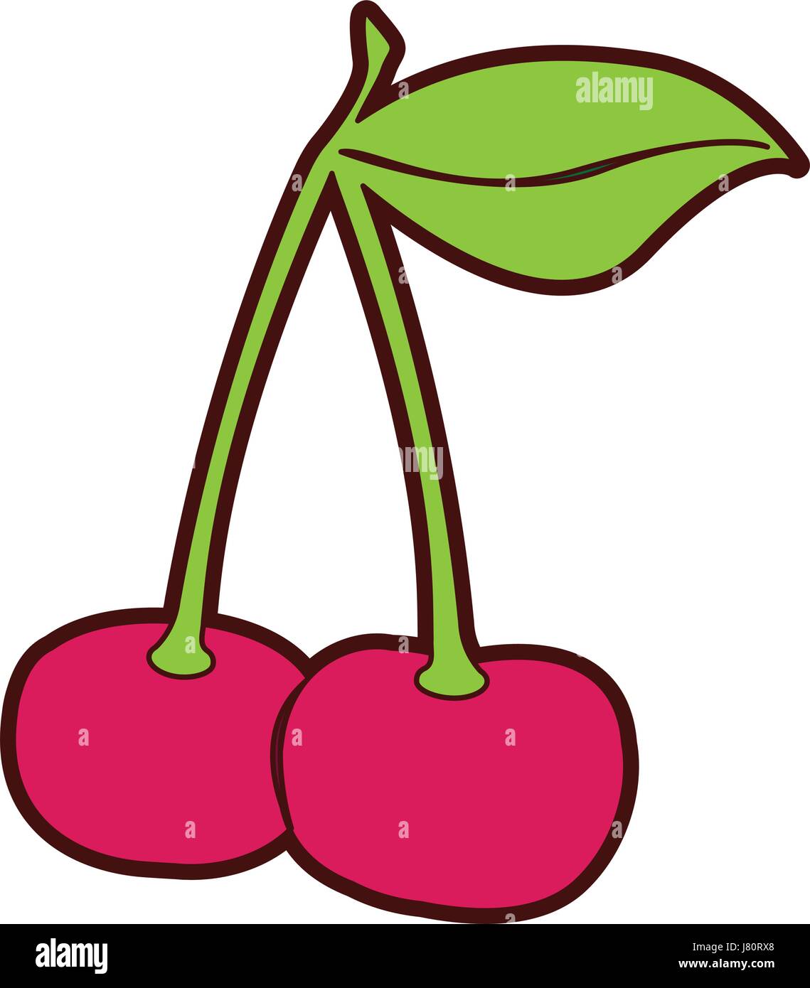 cherry fresh fruit icon Stock Vector Image & Art - Alamy