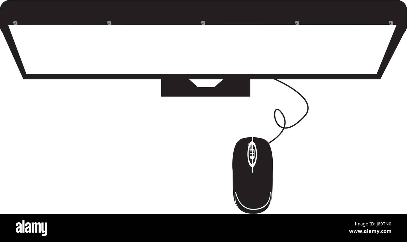 monitor computer with mouse isolated icon Stock Vector Image & Art - Alamy