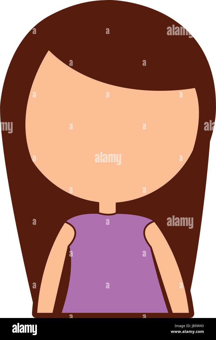 cute little girl character Stock Vector Image & Art - Alamy