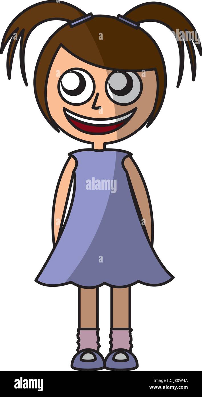 cute little girl character Stock Vector Image & Art - Alamy