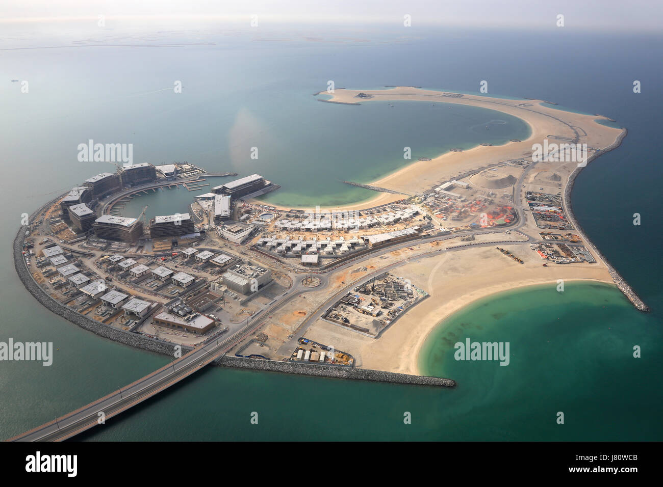 Dubai Daria Island aerial view photography UAE Stock Photo