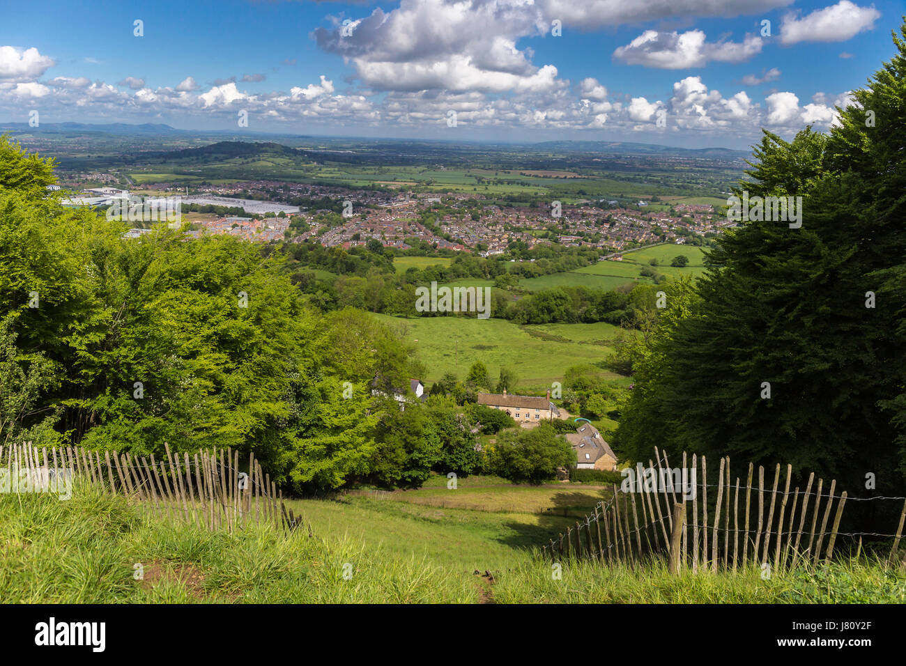 Looking down Coopers Hill, site of the annual Cheese Rolling festival