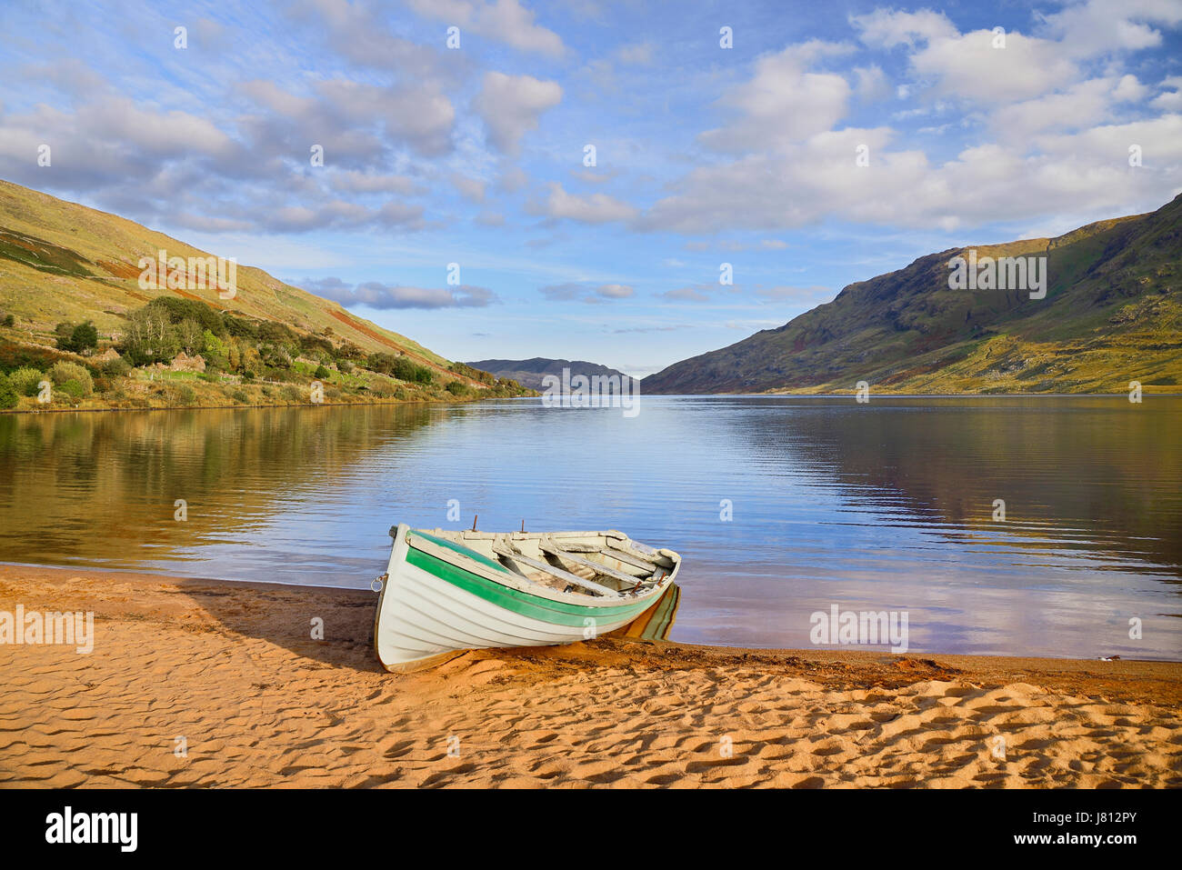 Ireland, County Galway, Lough Nafooey. Stock Photo