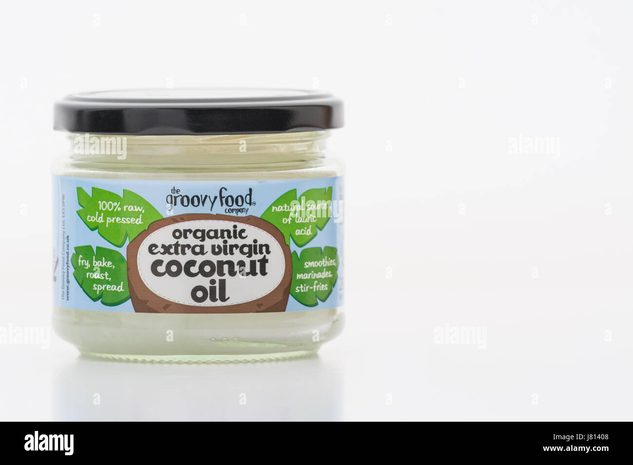 Coconut Oil - organic extra virgin - by the groovy food company Stock Photo