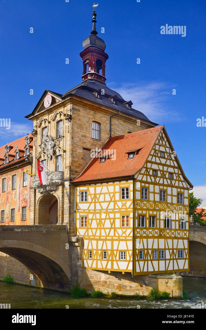 Germany, Bavaria, Bamberg, Altes Rathaus or Old Town Hall. Stock Photo