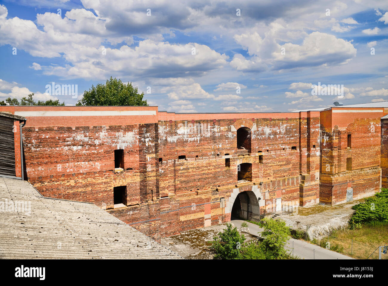 Germany, Bavaria, Nuremberg, Nazi Party Rally Grounds, Kongresshalle or Congress Hall with the derelict interior. Stock Photo