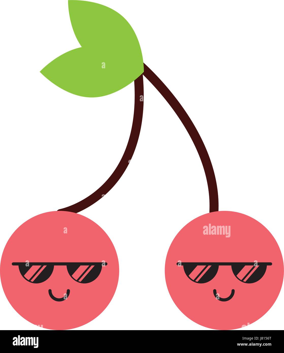 kawaii cherry cartoon Stock Vector Image & Art Alamy