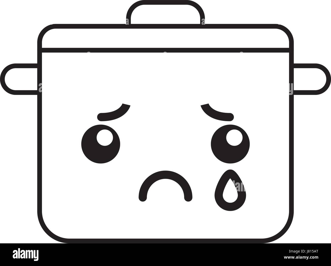 kawaii Cooking pot cartoon Stock Vector Image & Art - Alamy