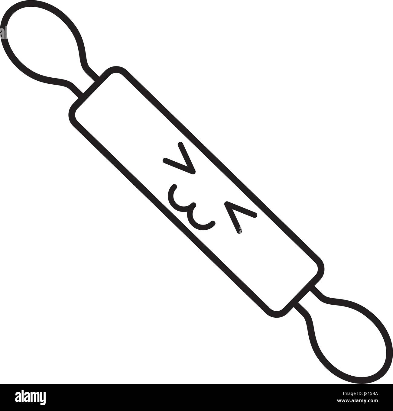 kawaii rolling pin cartoon Stock Vector Image & Art Alamy