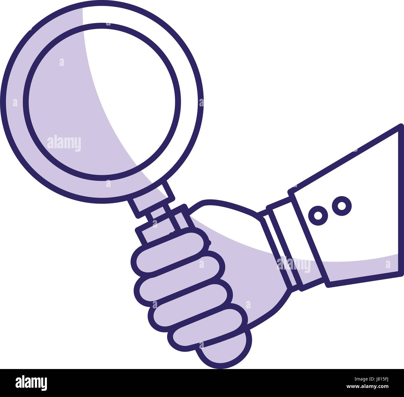 hand human with search magnifying glass icon Stock Vector Image & Art ...