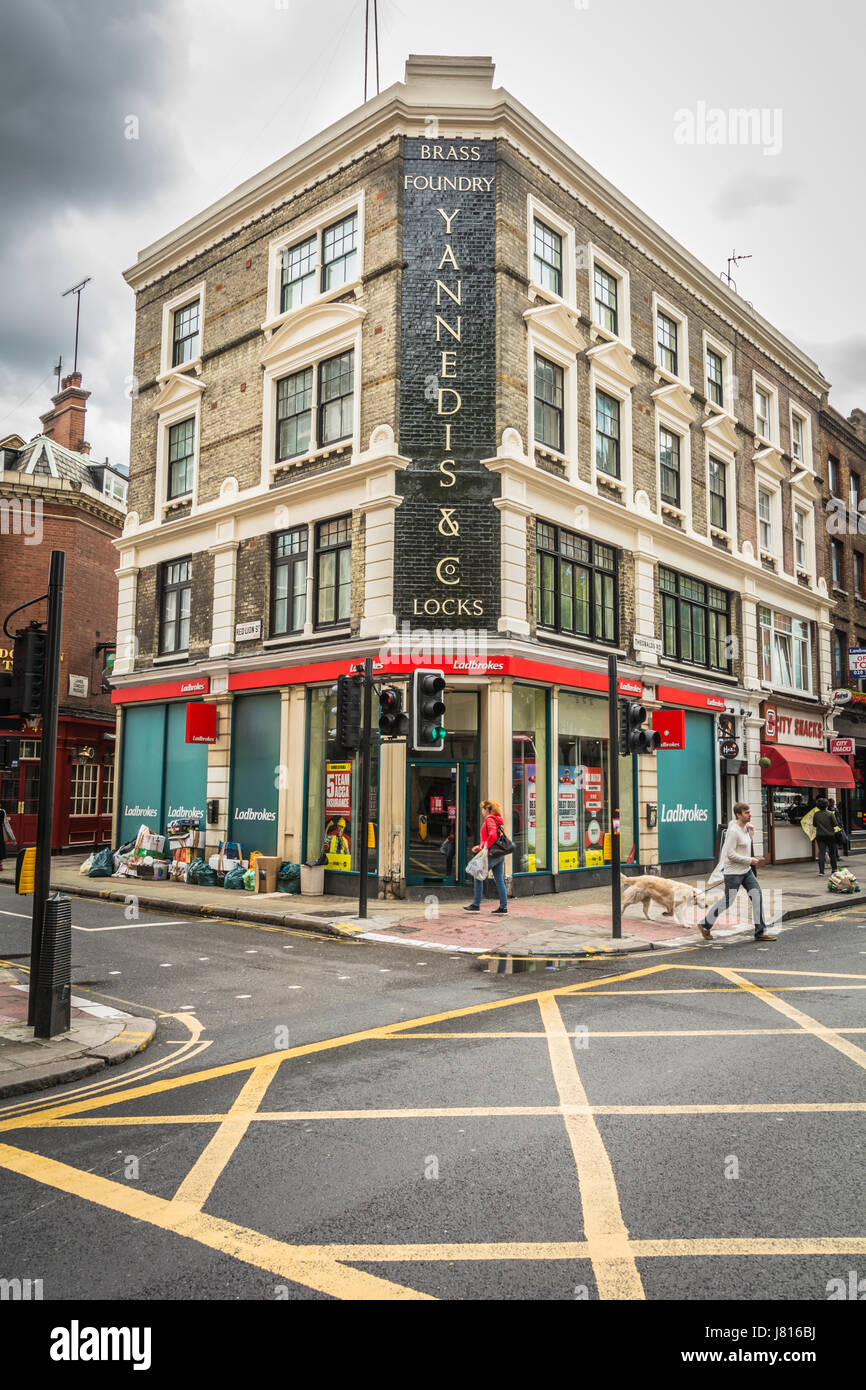 Yannedis, on Theobalds Road, is the oldest established architectural ironmonger in Britain. Stock Photo