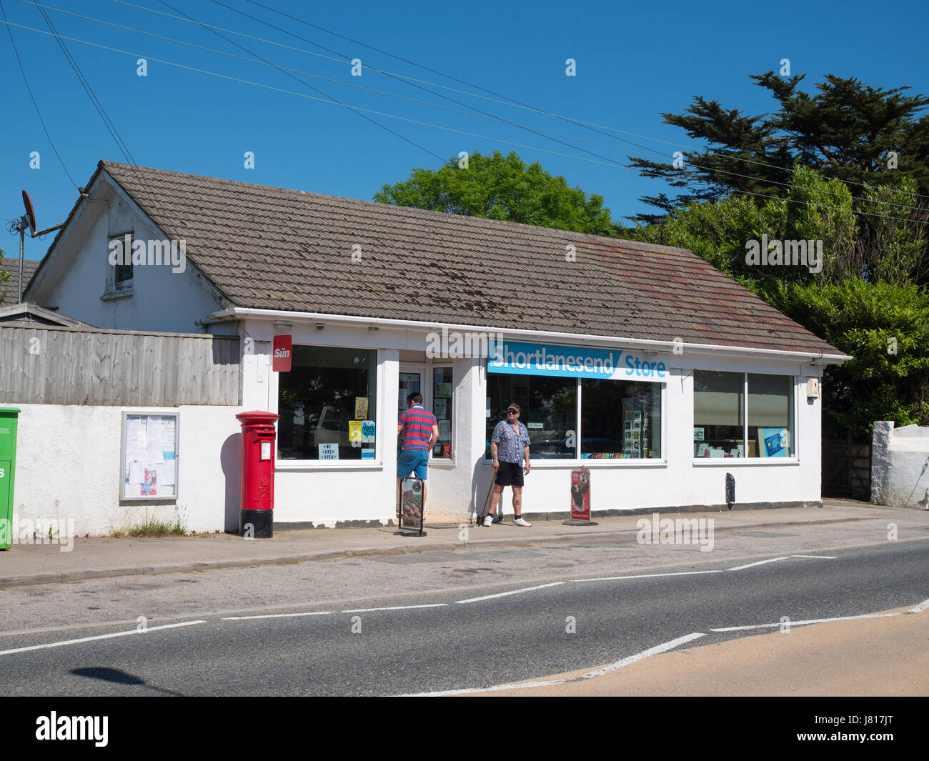 Shortlanesend village store shop, Cornwall England UK. Stock Photo