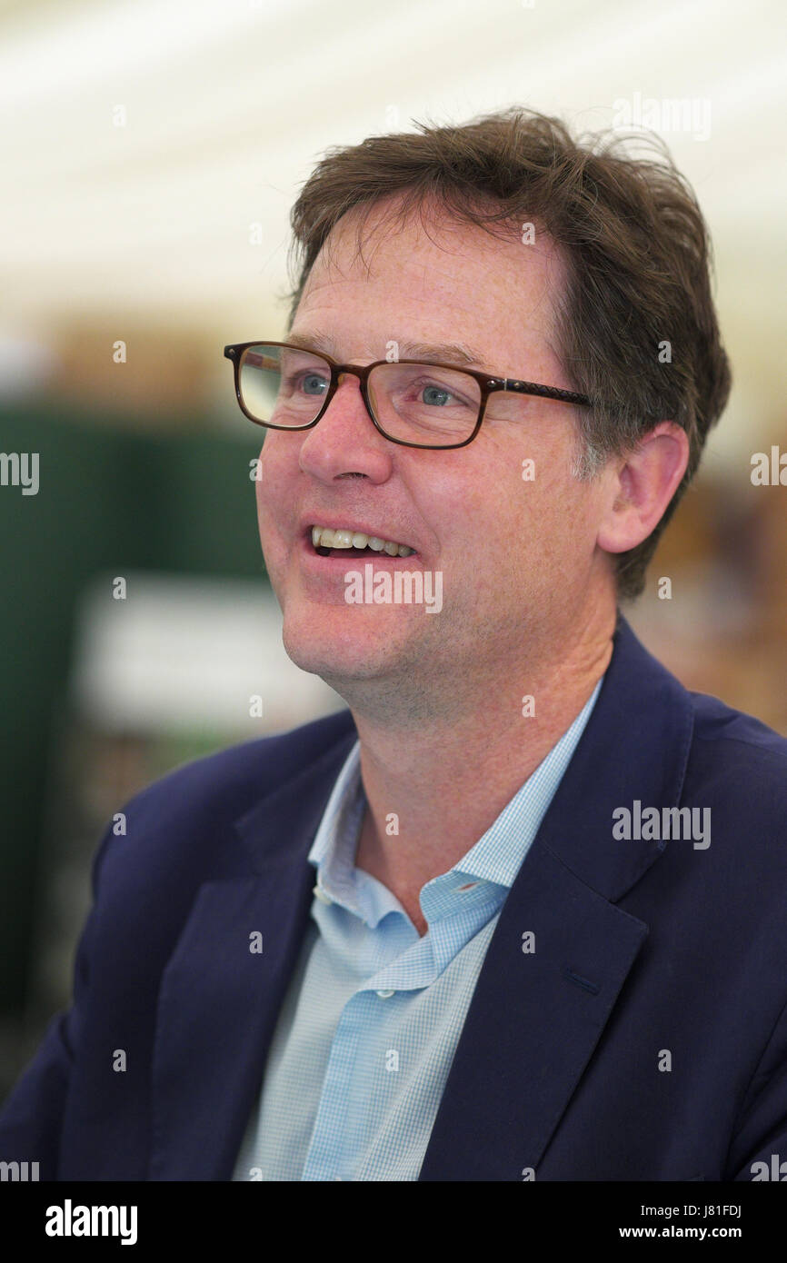 Hay Festival 2017 - Hay on Wye, Wales, UK - May 2017 - Nick Clegg former Deputy Prime Minister at the Hay Festival as it celebrates its 30th anniversary in 2017.   Steven May / Alamy Live News Stock Photo