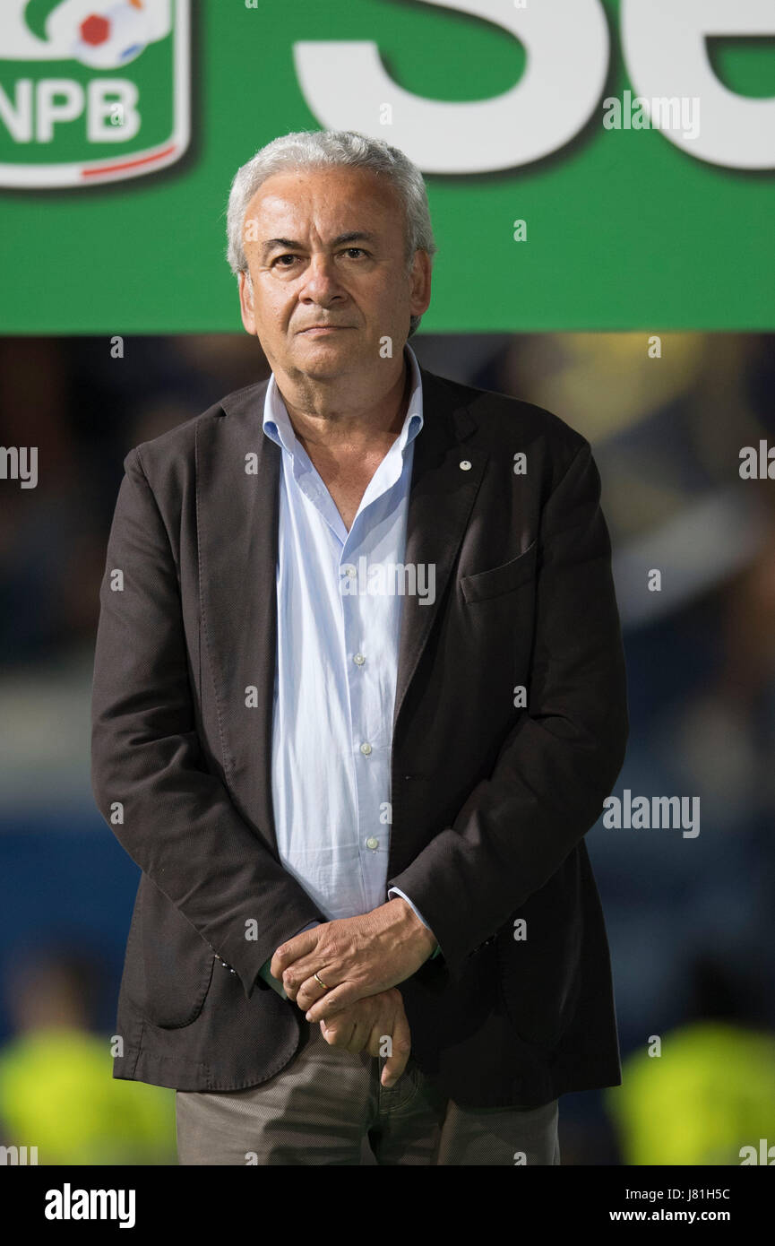 Ferrara, Italy. 18th May, 2017. Walter Mattioli (SPAL) Football/Soccer : SPAL president Walter Mattioli attends the Italian 'Serie B' match between SPAL 2-1 FC Bari at Stadio Paolo Mazza in Ferrara, Italy . Credit: Maurizio Borsari/AFLO/Alamy Live News Stock Photo