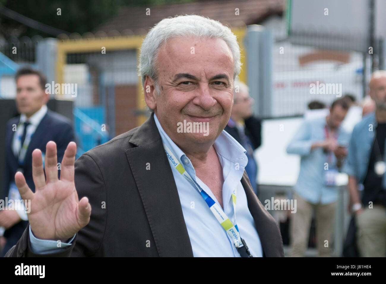 Ferrara, Italy. 18th May, 2017. Walter Mattioli (SPAL) Football/Soccer : SPAL president Walter Mattioli attends the Italian 'Serie B' match between SPAL 2-1 FC Bari at Stadio Paolo Mazza in Ferrara, Italy . Credit: Maurizio Borsari/AFLO/Alamy Live News Stock Photo