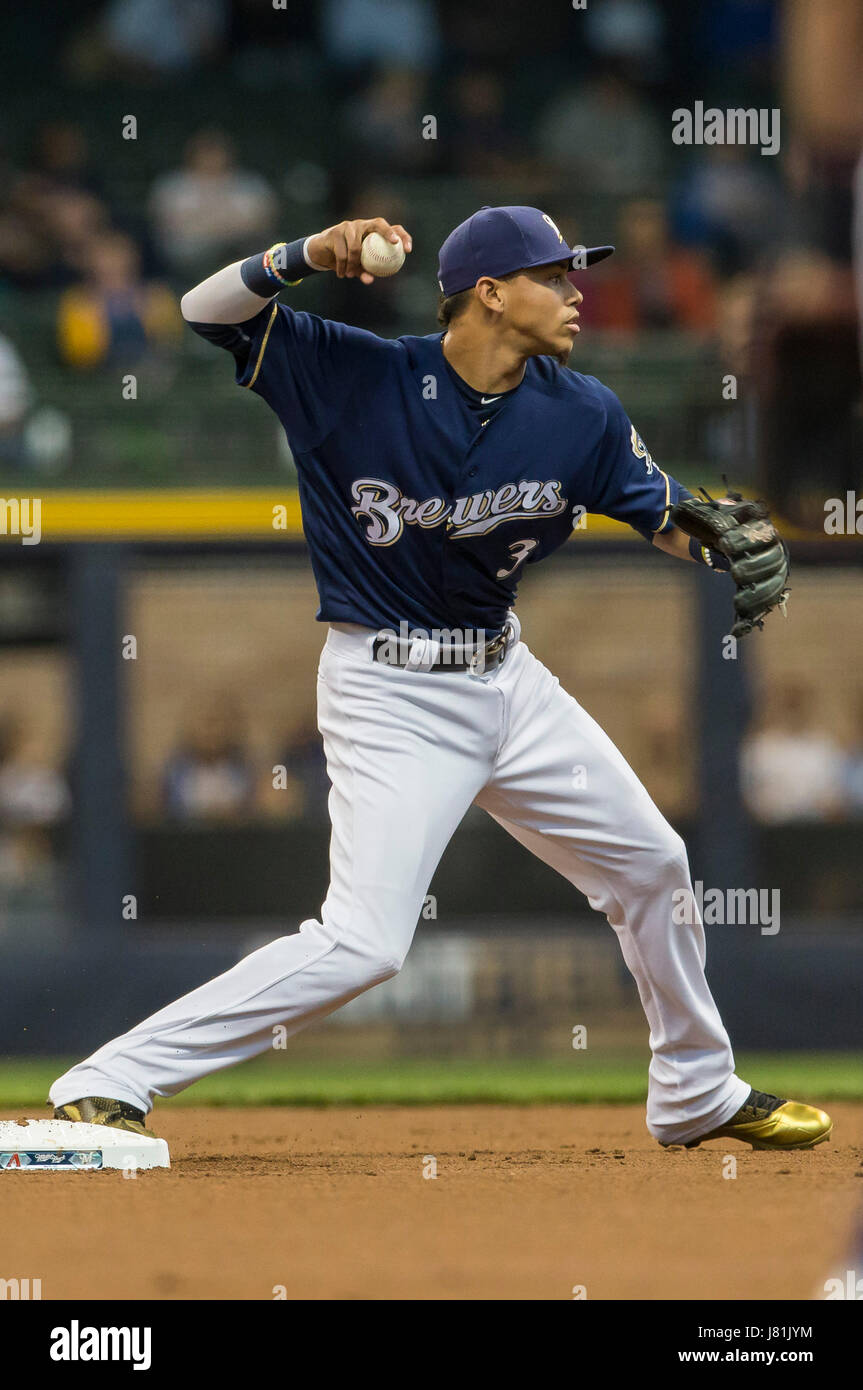 Manny Pina 2019 Game-Used Cerveceros Jersey