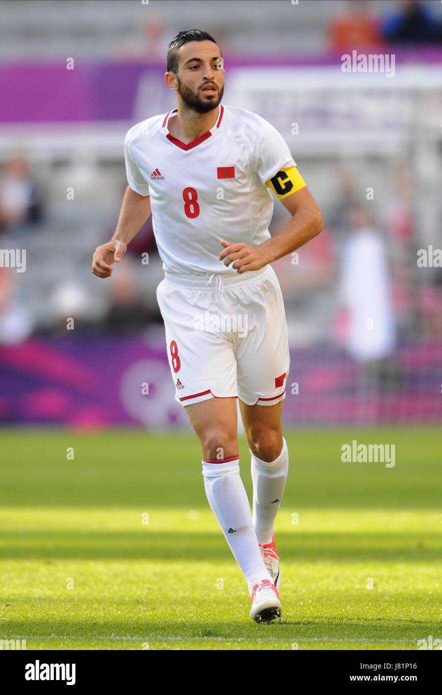 DRISS FETTOUHI MOROCCO & FC ISTRES LONDON 2012 OLYMPIC GAMES FOOTBALL, JAPAN V MOROCCO ST JAMES PARK, NEWCASTLE, ENGLAND 29 July 2012 GAN55581     WARNING! This Photograph May Only Be Used For Newspaper And/Or Magazine Editorial Purposes. May Not Be Used For Publications Involving 1 player, 1 Club Or 1 Competition  Without Written Authorisation From Football DataCo Ltd. For Any Queries, Please Contact Football DataCo Ltd on +44 (0) 207 864 9121 Stock Photo