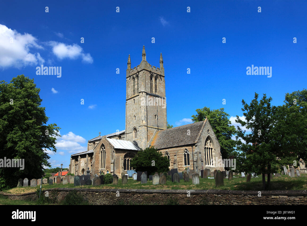 St John the Baptist parish church, Morton village, Lincolnshire, England, UK Stock Photo
