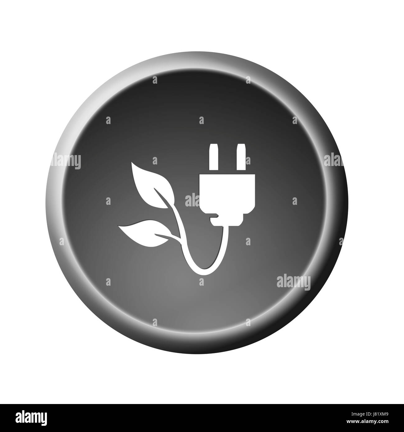 energy power electricity electric power eco plug alternative regenerative Stock Photo