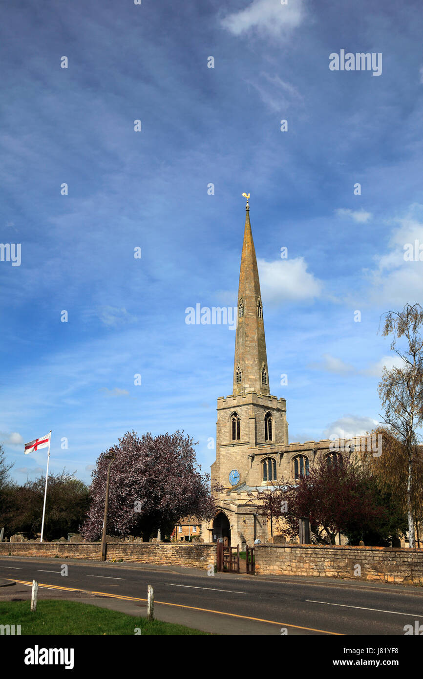 Spring, St Benedicts church, Glinton village, Cambridgeshire England UK