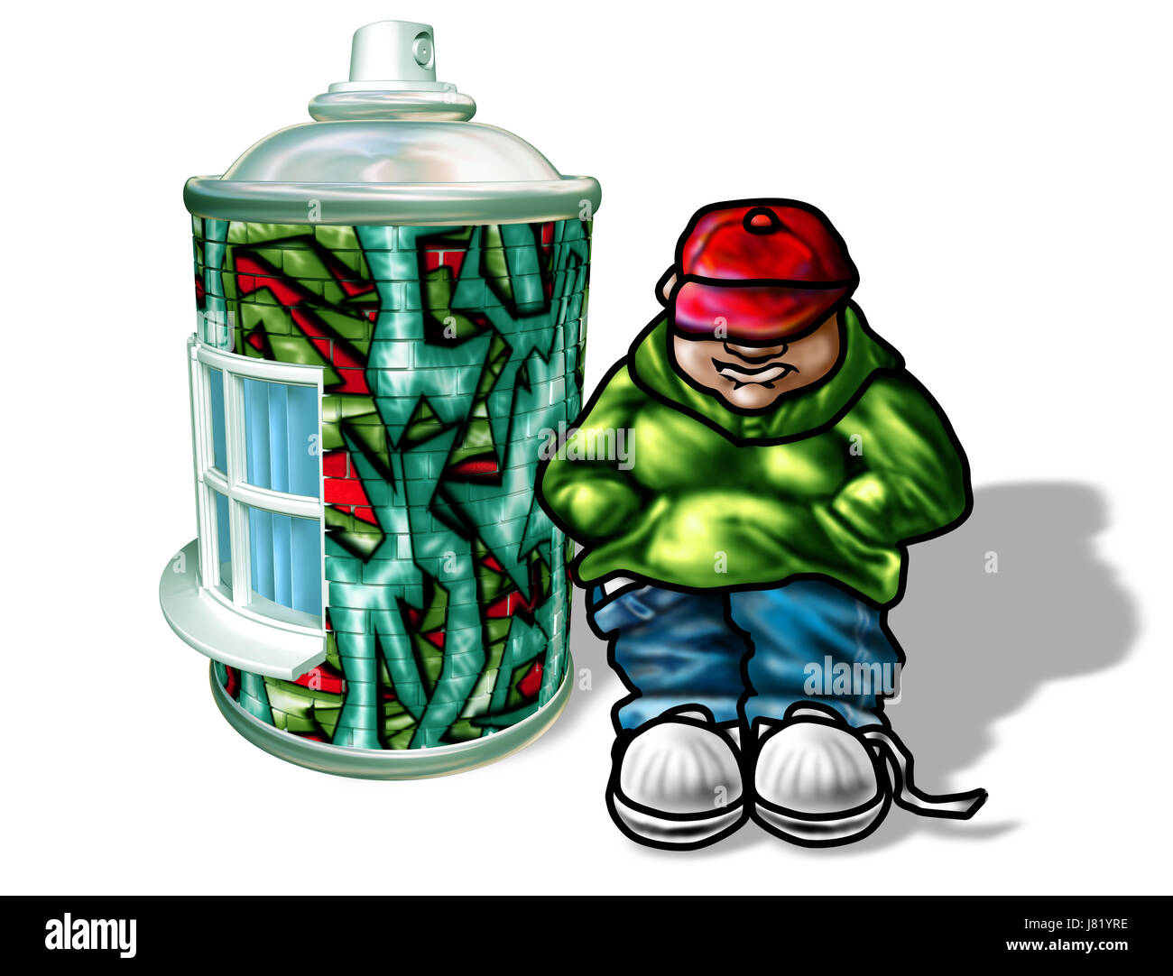 Spray Paint Black Can Boy High Resolution Stock Photography and Images ...