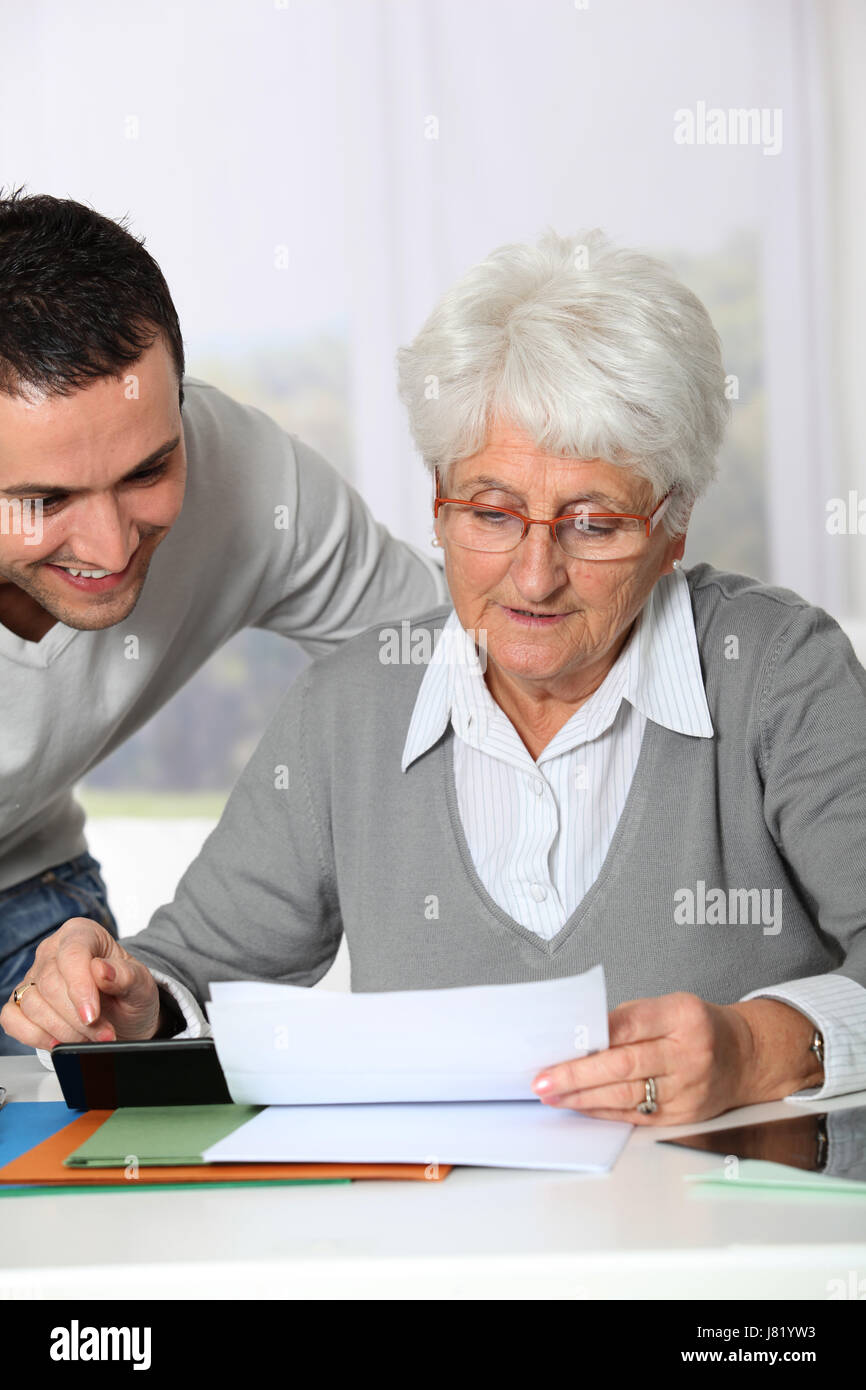job housekeeper household closeup portrait blank european caucasian