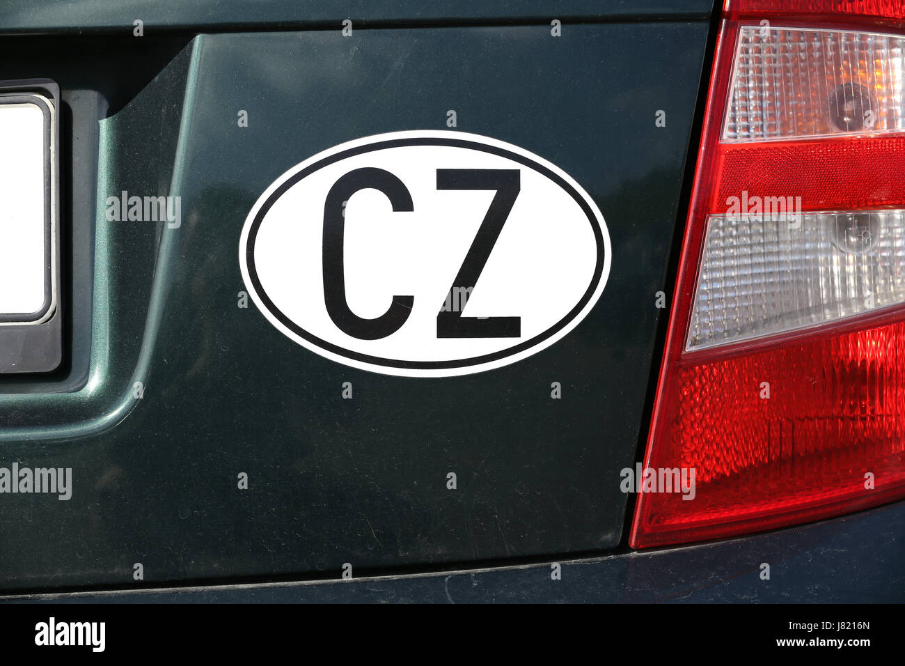 international vehicle registration code: Czech Republic Stock Photo