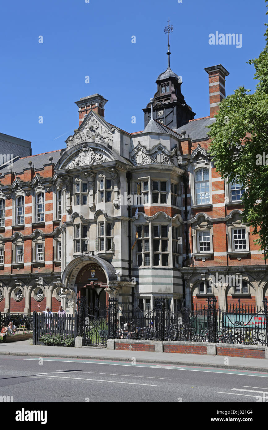 Victorian buildings of Camberwell Art College on Peckham Road in South east London, UK Stock Photo