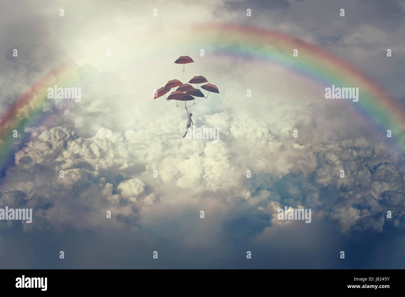 Flying above clouds hi-res stock photography and images - Alamy