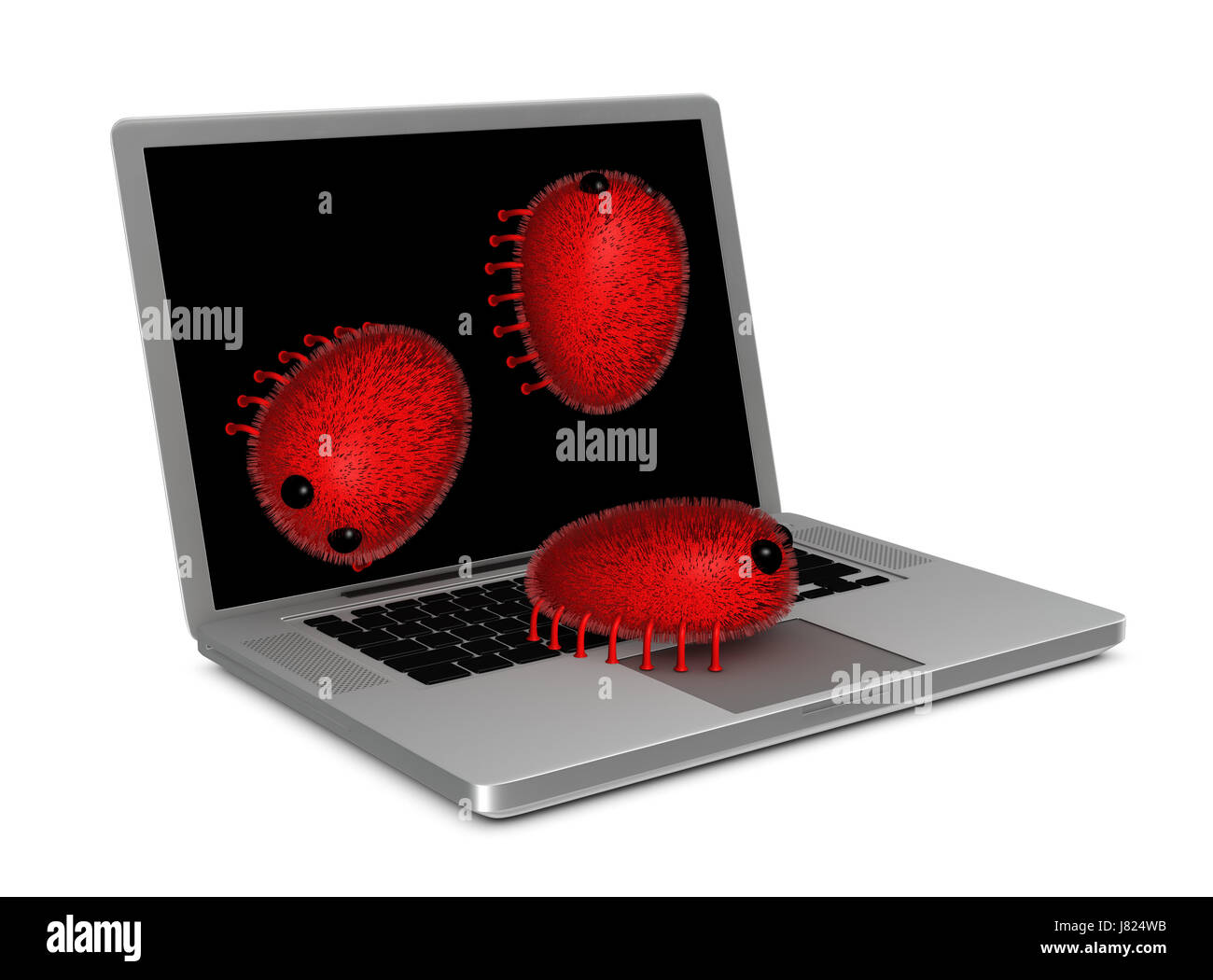 danger laptop notebook computers computer keyboard PC art isolated ...
