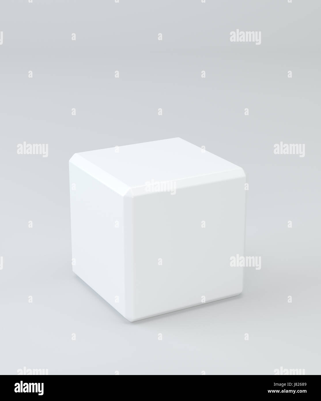 White cube in light studio. Stock Photo