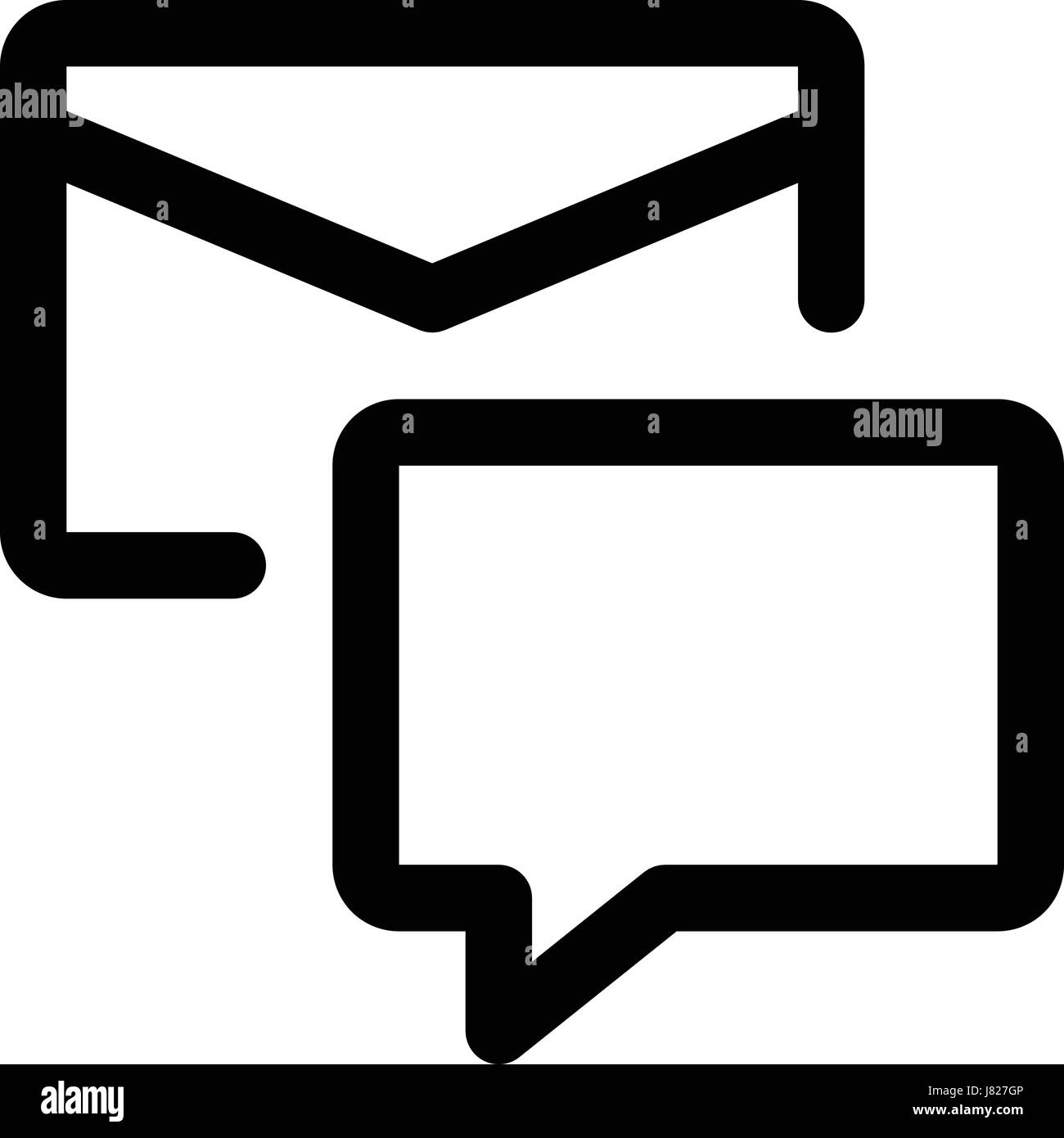 chat box and email message Stock Vector Image & Art Alamy