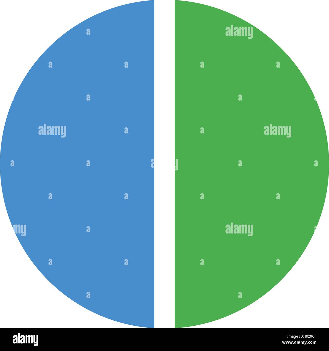 pie chart half Stock Vector Image & Art Alamy