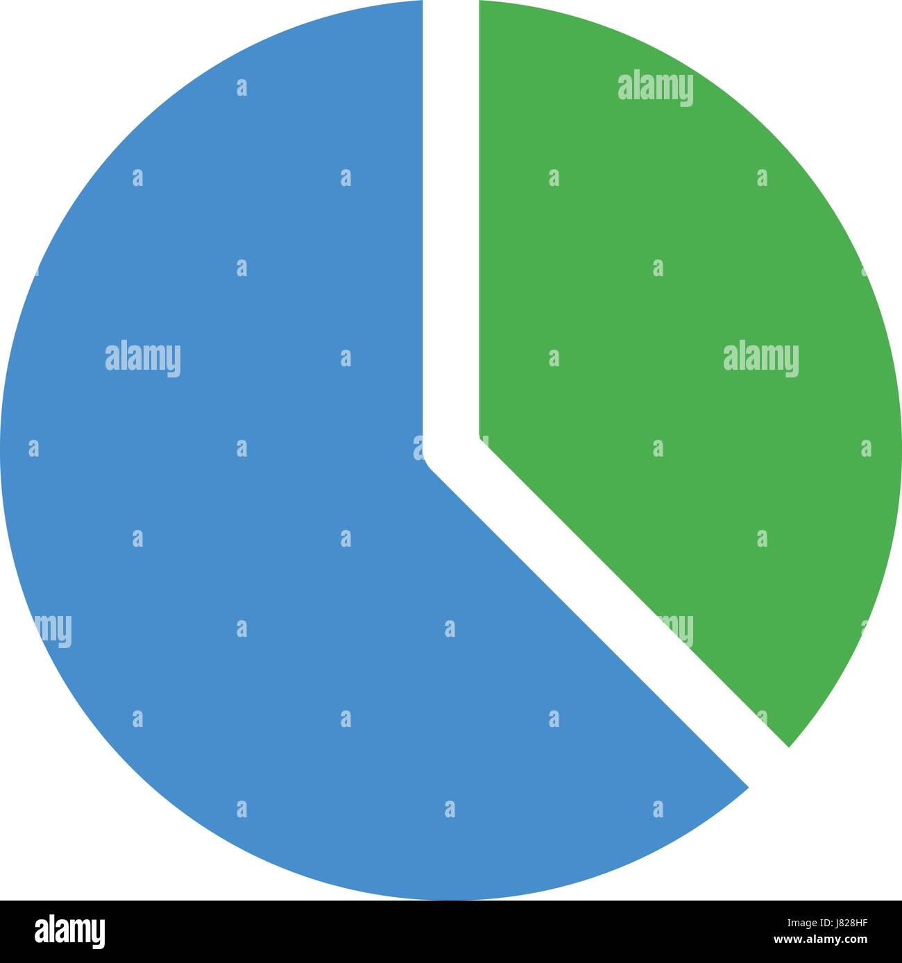 pie chart three quarter Stock Vector Image & Art Alamy