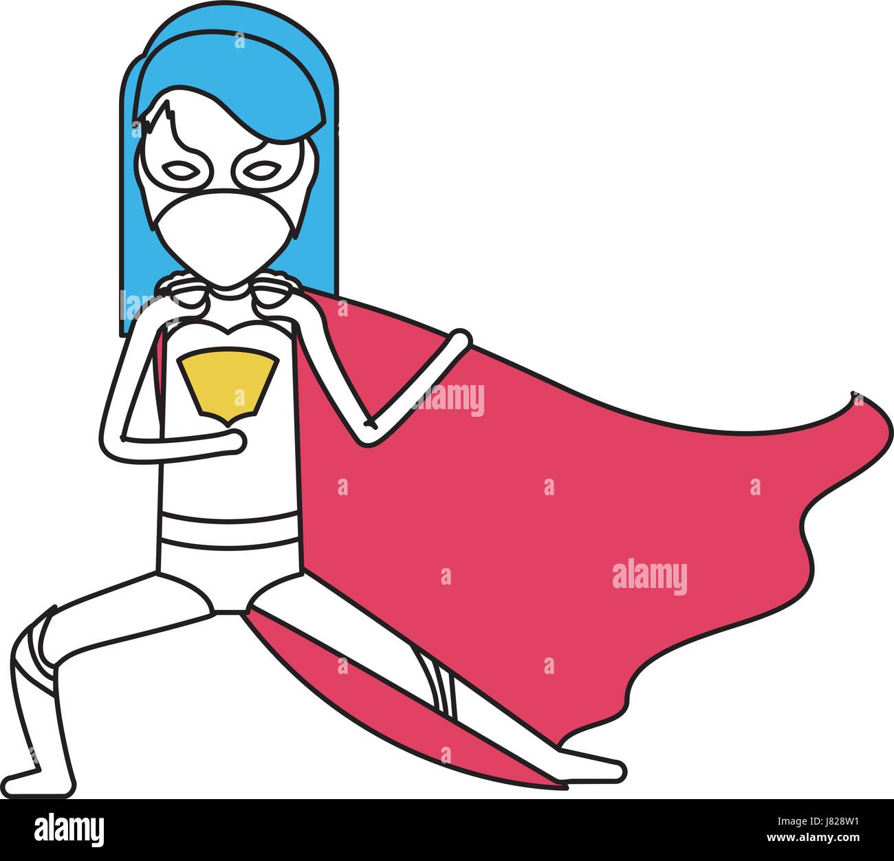 Comic Superwoman Actions in Different Poses. Female Superhero Vector  Cartoon Characters Stock Vector - Illustration of mascot, body: 110125336