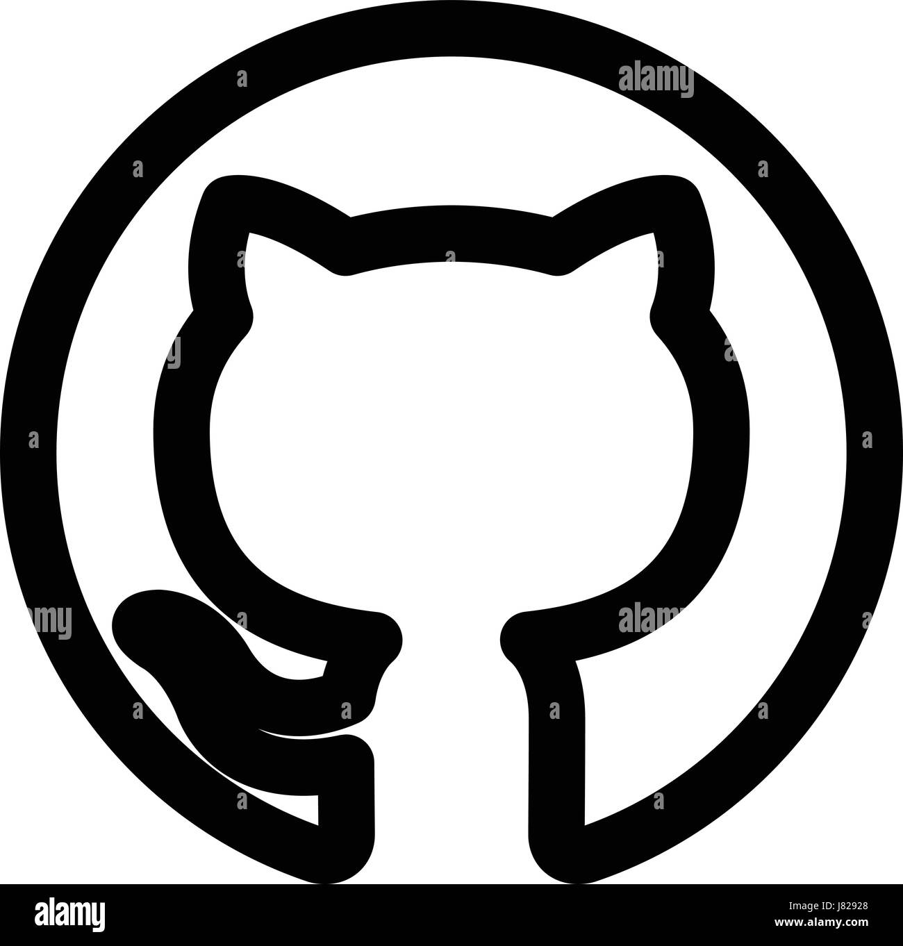 Github icon logo hi-res stock photography and images - Alamy