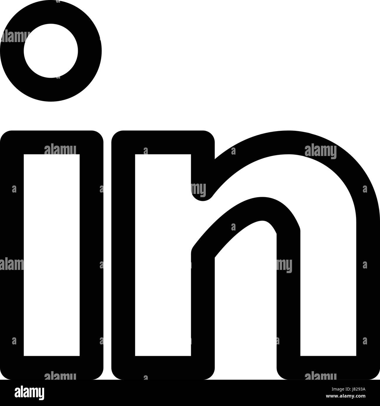 Linkedin logo Black and White Stock Photos & Images Alamy