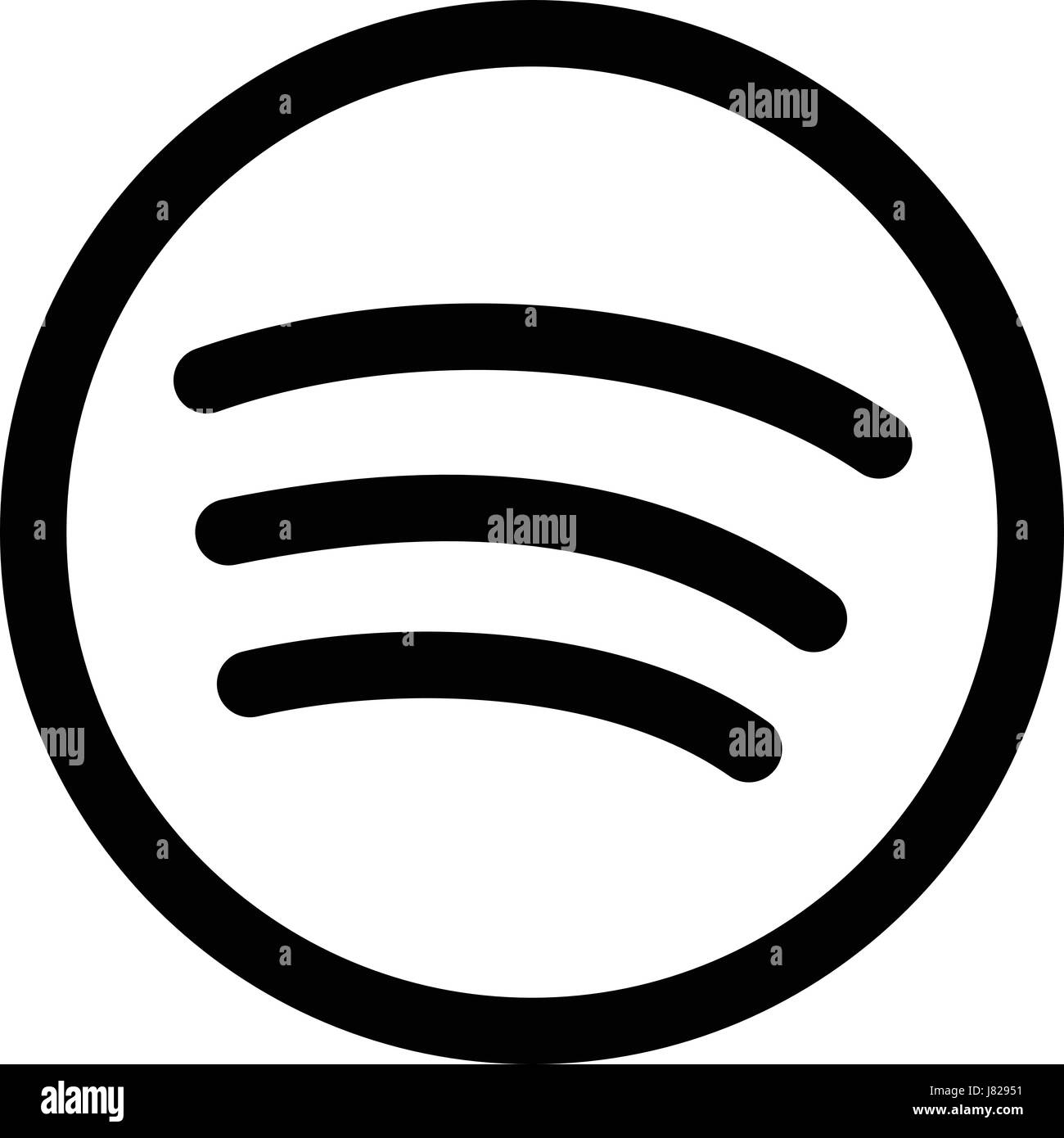 Spotify icon Black and White Stock Photos & Images - Alamy