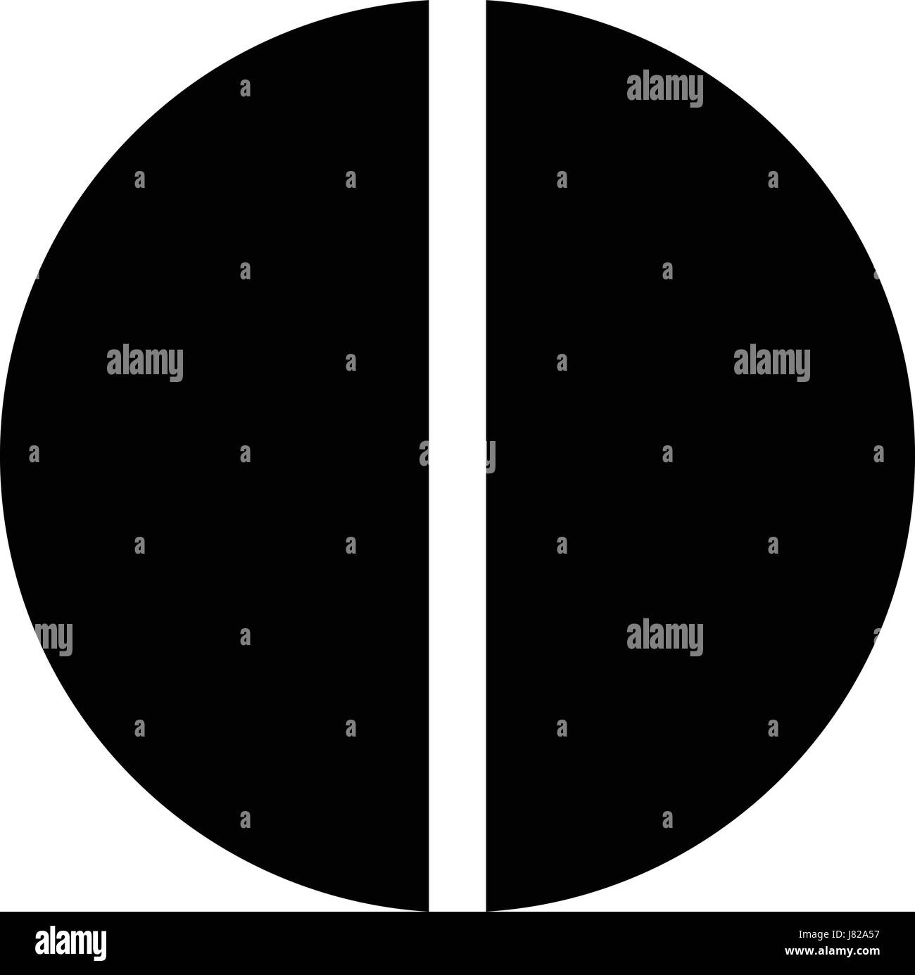 pie chart half Stock Vector Image & Art Alamy