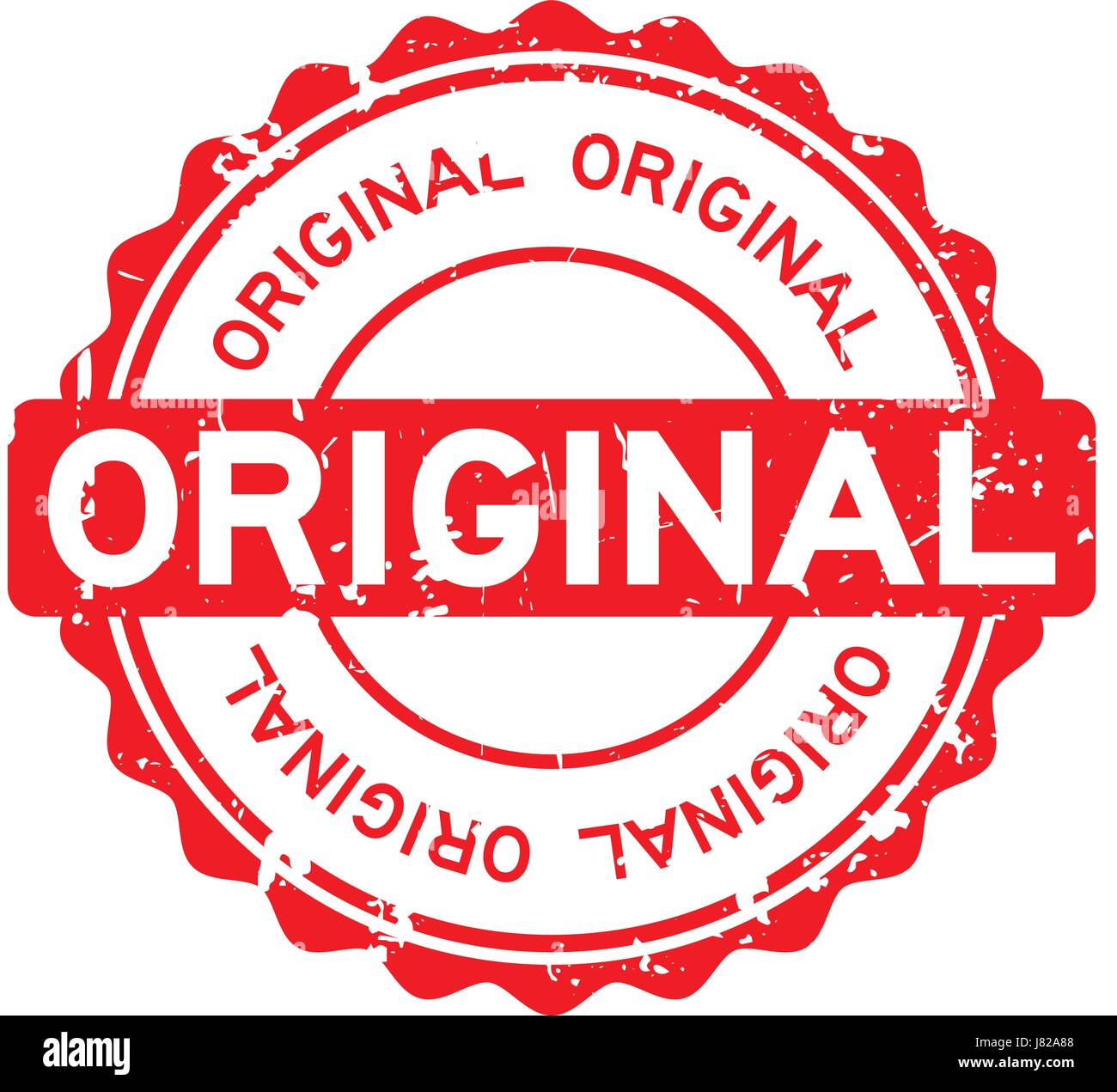 Original stamp. Red original stamp sign icon. Stock Illustration