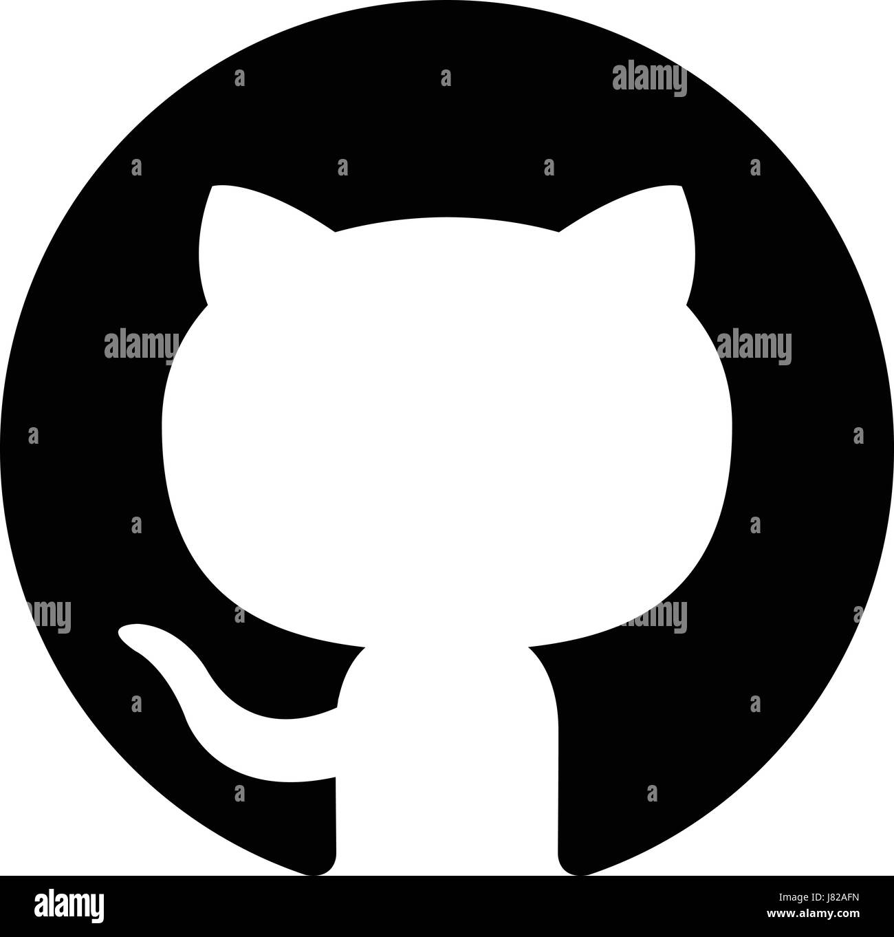 Github icon logo hi-res stock photography and images - Alamy