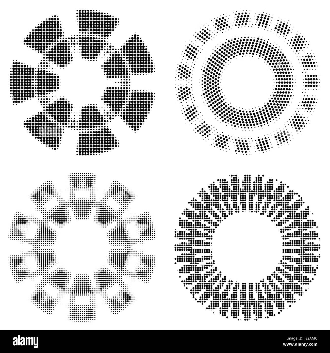 Abstract halftone dot vector set Stock Vector Image & Art - Alamy