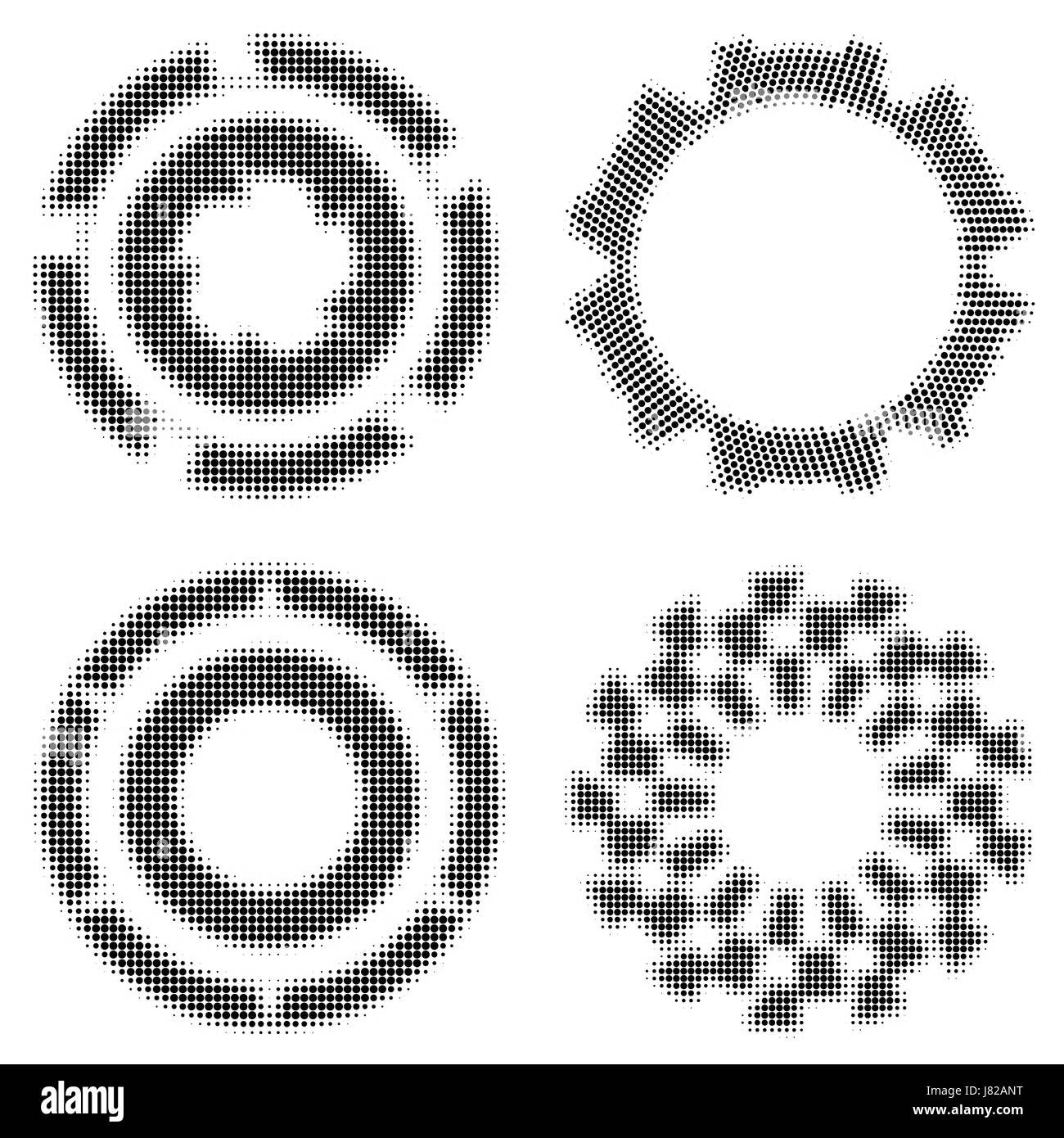 Abstract halftone dot vector set Stock Vector Image & Art - Alamy